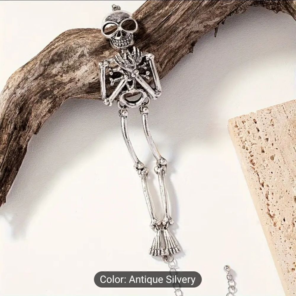 Skeleton bracelet silvertone - Picture 3 of 6